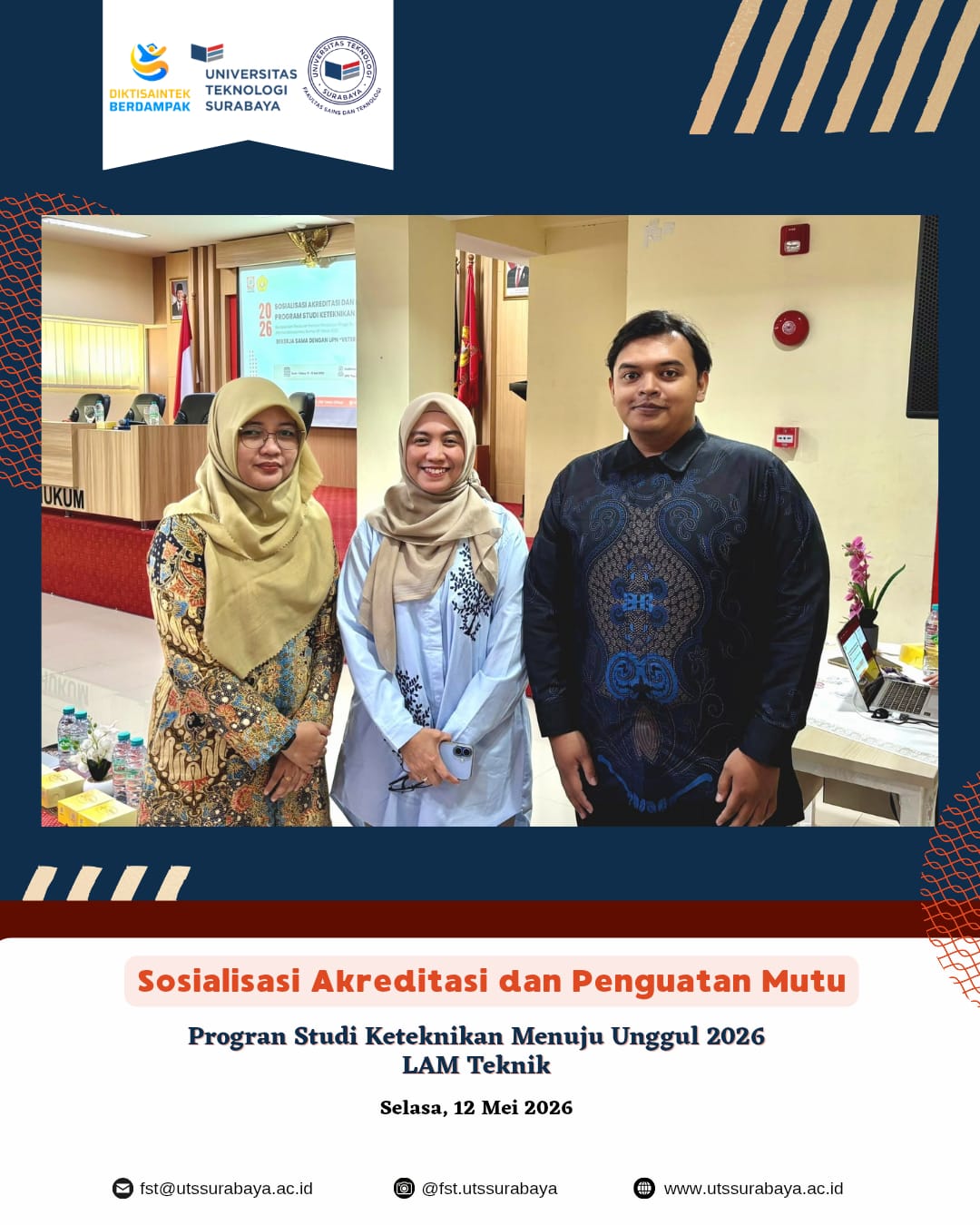 Menuju Akreditasi Unggul 2026, Dekan FST dan Kaprodi Teknik Elektro Hadiri Sosialisasi LAM Teknik
